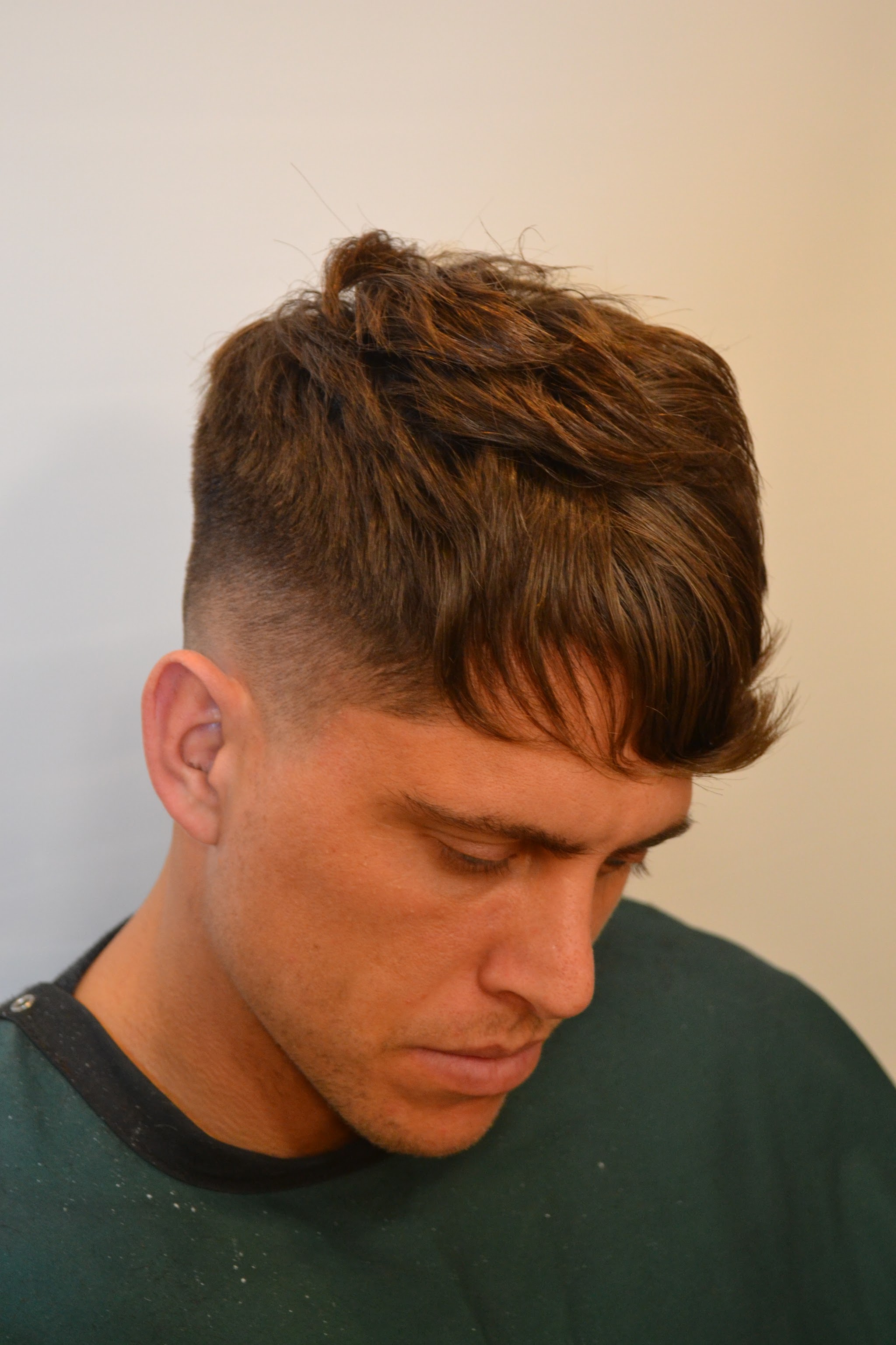 Textured fringe with a mid fade